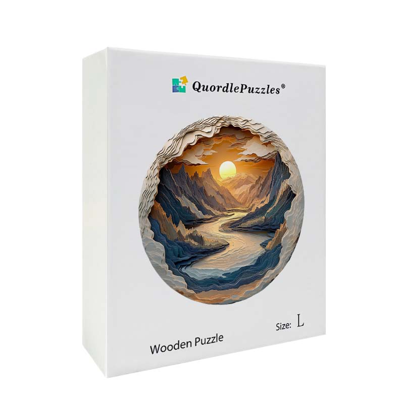 3D Drewniane Puzzle Górska Rzeka