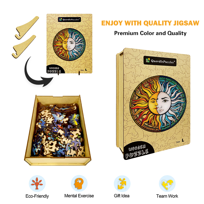 Puzzle mesiac a slnko