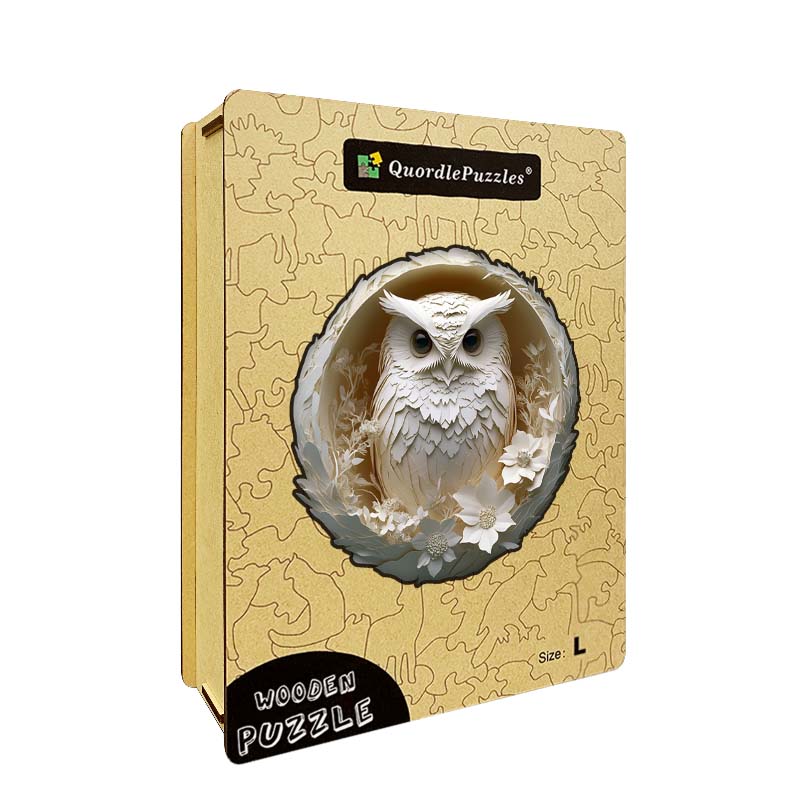 3D Drewniane Puzzle Sowa w Gnieździe