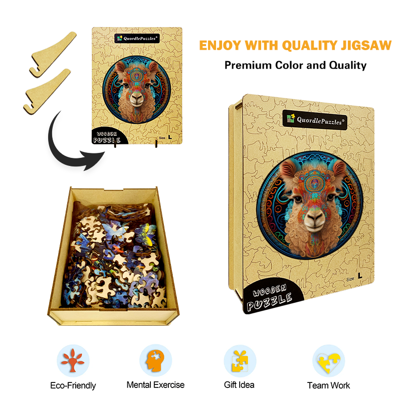 Drevené puzzle z alpaky mandala