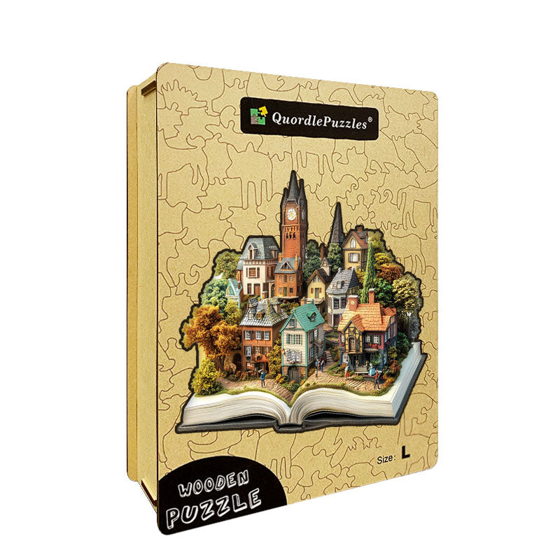 3D námestie drevené puzzle
