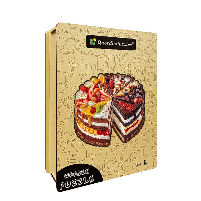 3D Drewniane Puzzle Jesienny Kotek