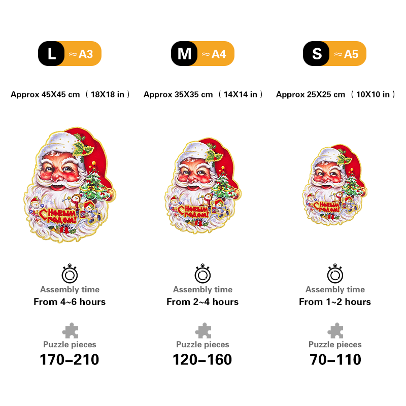 Puzzle santa na vianoce