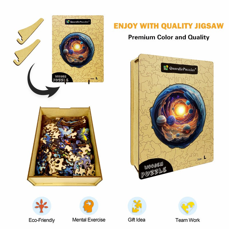 3D Drewniane Puzzle Kosmiczna Spirala