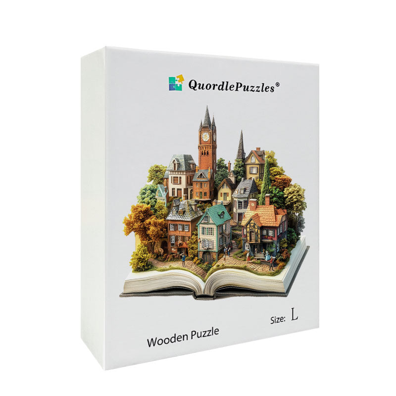 3D námestie drevené puzzle