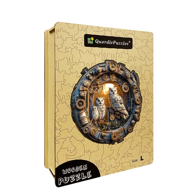 3D Drewniane Puzzle Kot pod Gwieździstym Niebem