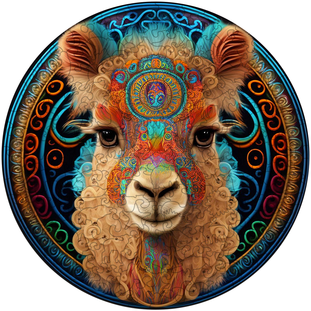 Drevené puzzle z alpaky mandala