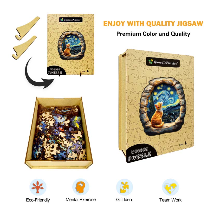 3D Drewniane Puzzle Chata pod Zorzą Polarną