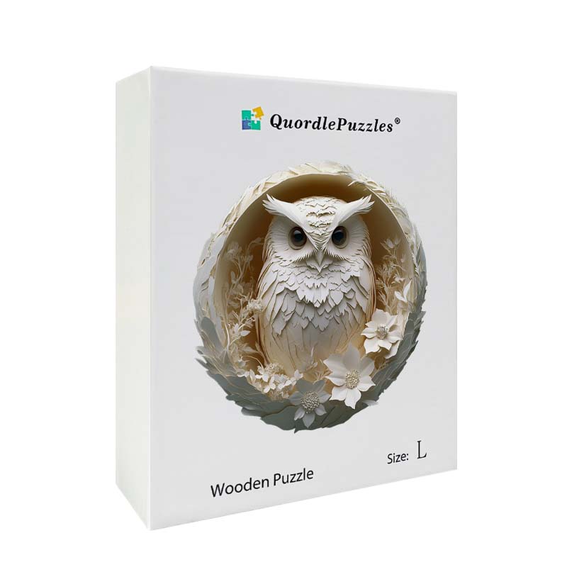 3D Drewniane Puzzle Sowa w Gnieździe