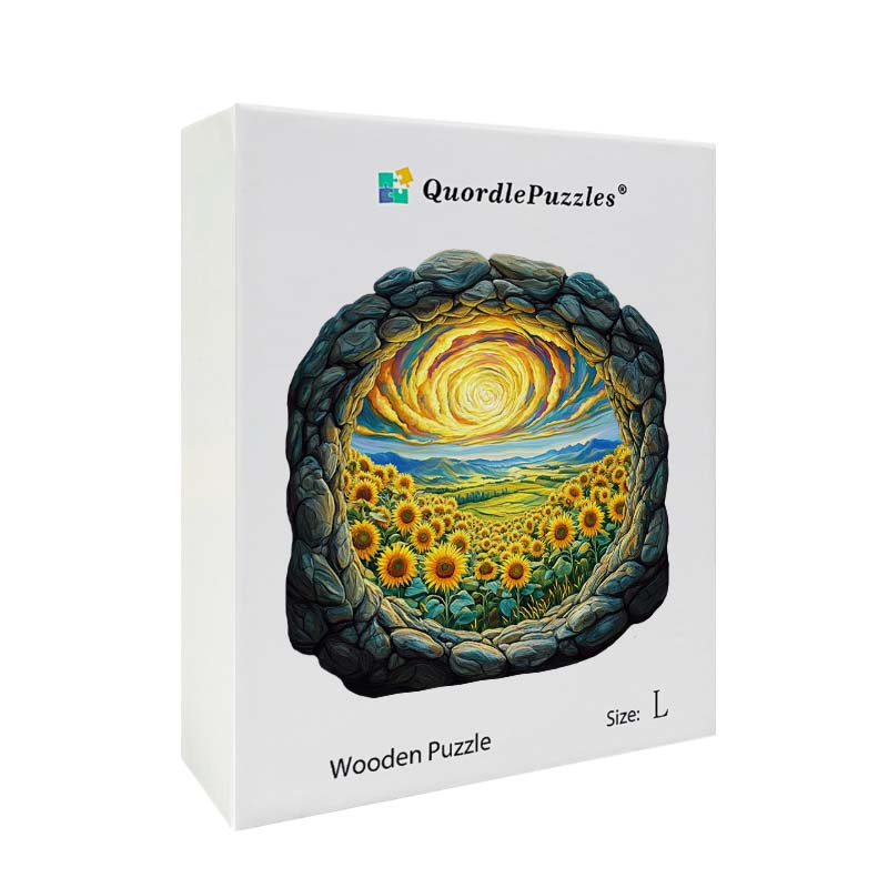 3D Drewniane Puzzle Dolina Słoneczników