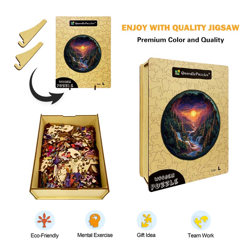 3D Drewniane Puzzle Górska Wioska