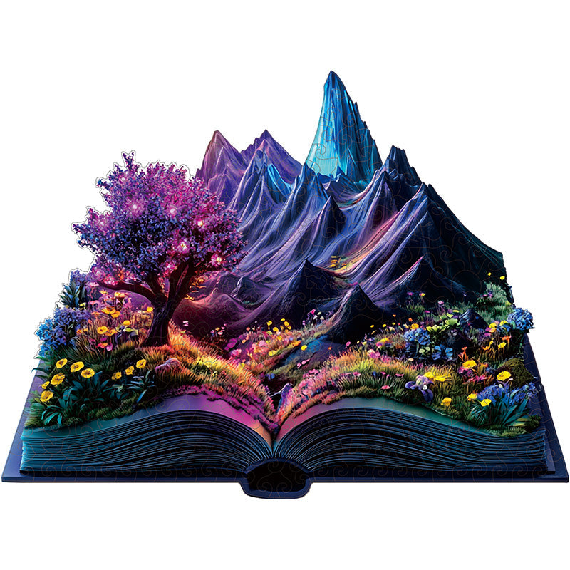 3D sopečná erupcia drevené puzzle