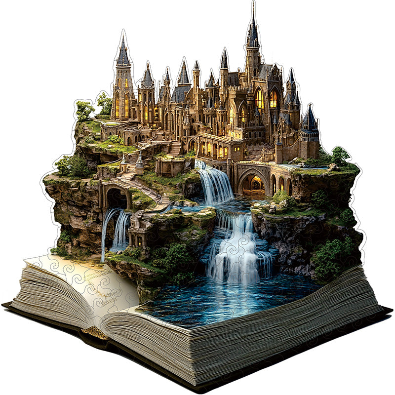3D gotický hrad drevené puzzle