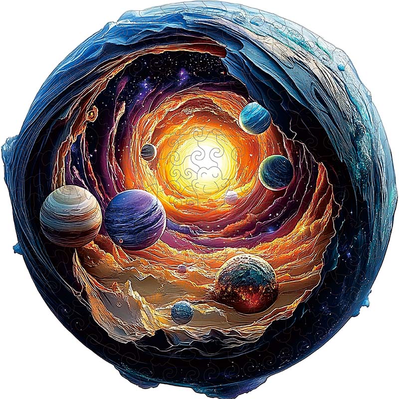 3D Drewniane Puzzle Kosmiczna Spirala
