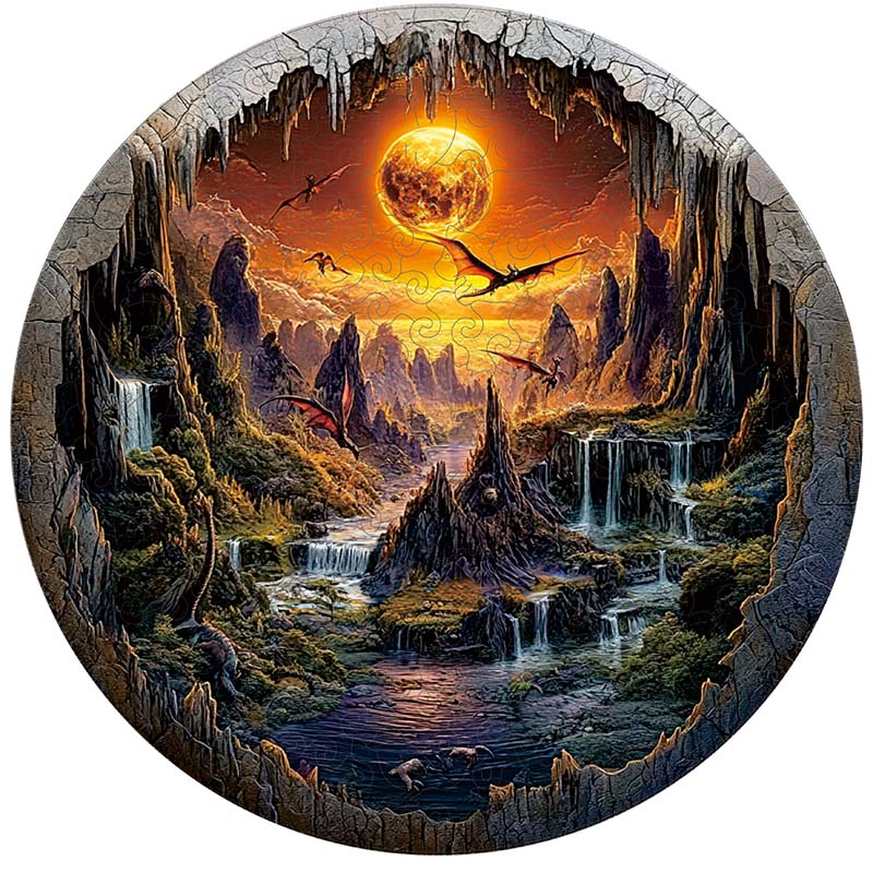 3D Drewniane Puzzle Kolibry w Kwiatach