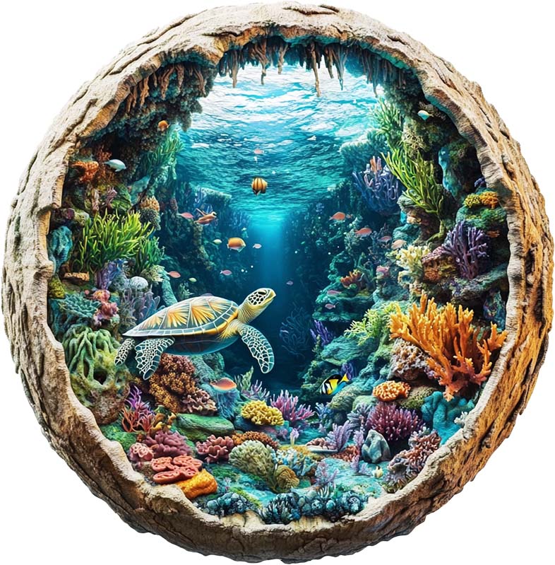 3D Drewniane Puzzle Zimowa Podróż Pociągiem