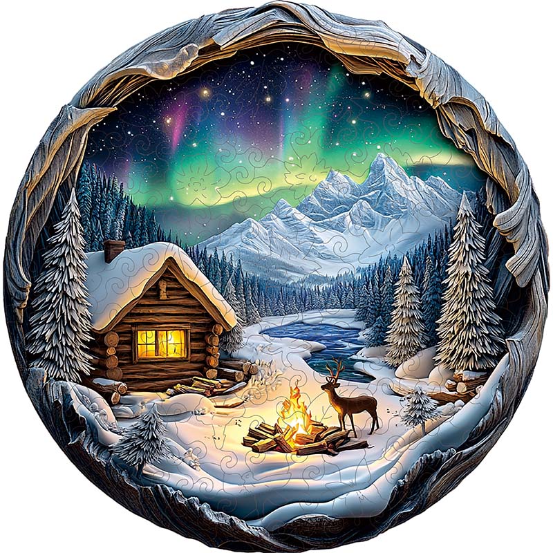 3D Drewniane Puzzle Sowa w Gnieździe