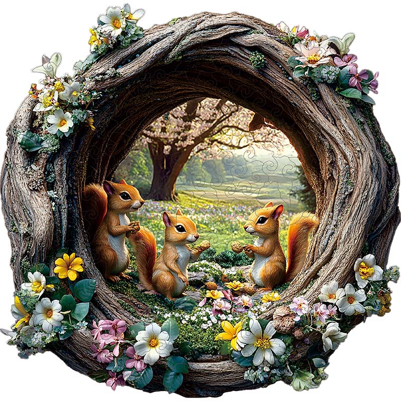 3D Drewniane Puzzle Dolina Słoneczników