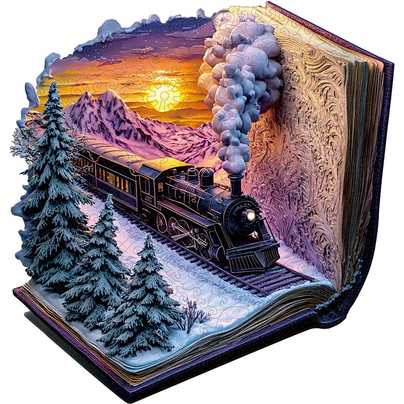 3D Drewniane Puzzle Kanion o Zachodzie Słońca