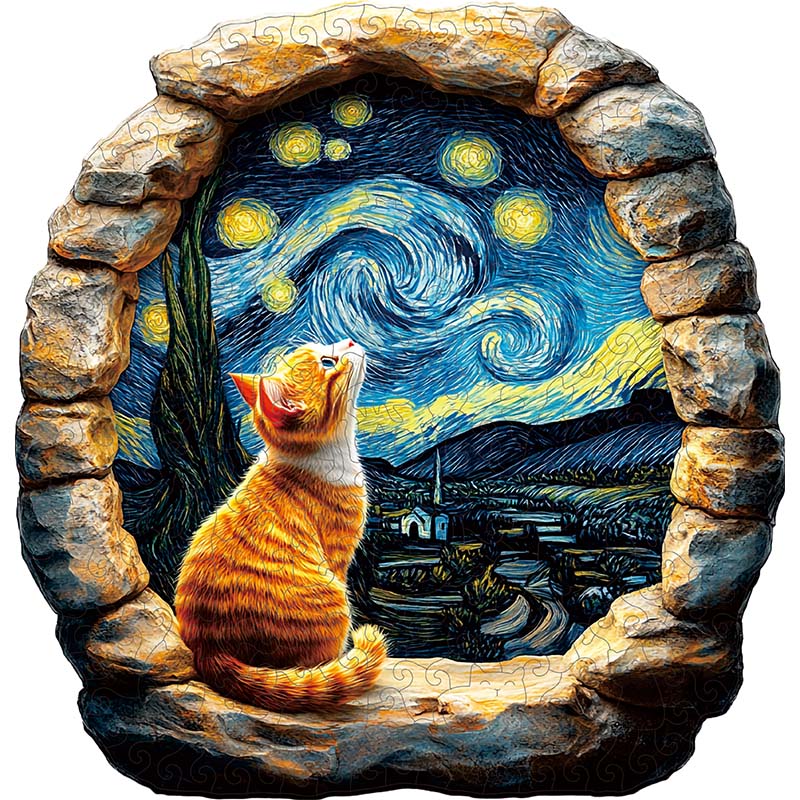 3D Drewniane Puzzle Chata pod Zorzą Polarną