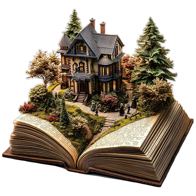 3D viktóriánske sídlo drevené puzzle