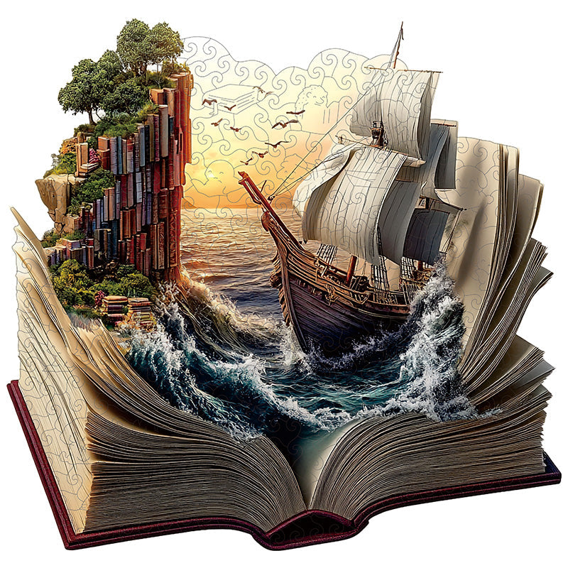 3D staroveká loď dobrodružstvo drevené puzzle