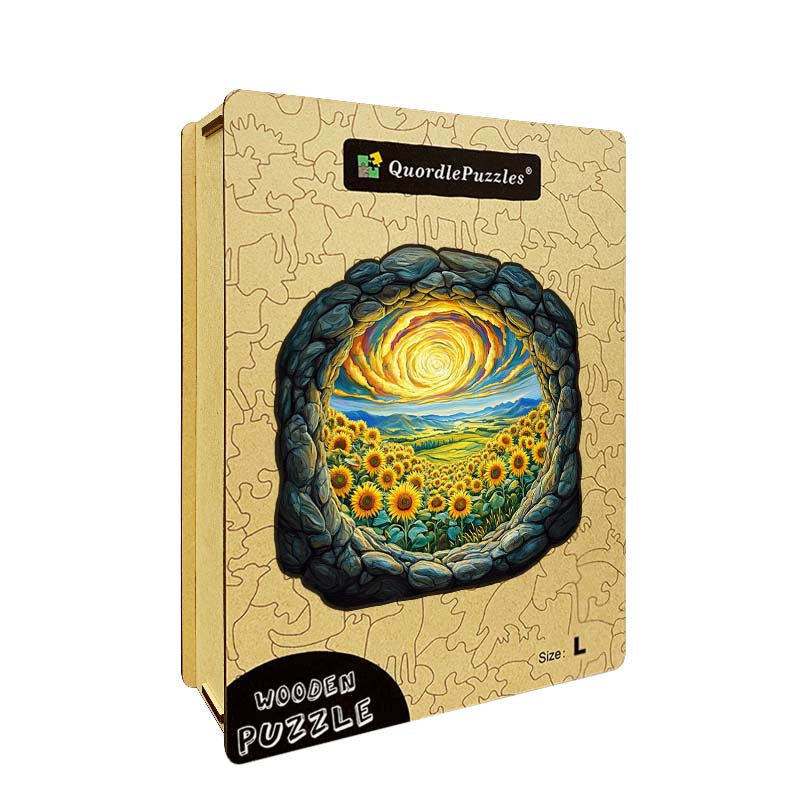 3D Drewniane Puzzle Dolina Słoneczników