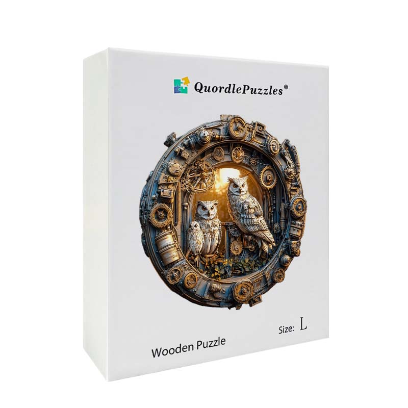 3D Drewniane Puzzle Kot pod Gwieździstym Niebem