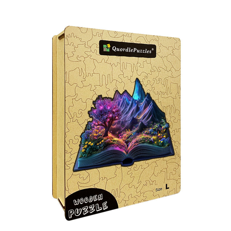 3D sopečná erupcia drevené puzzle