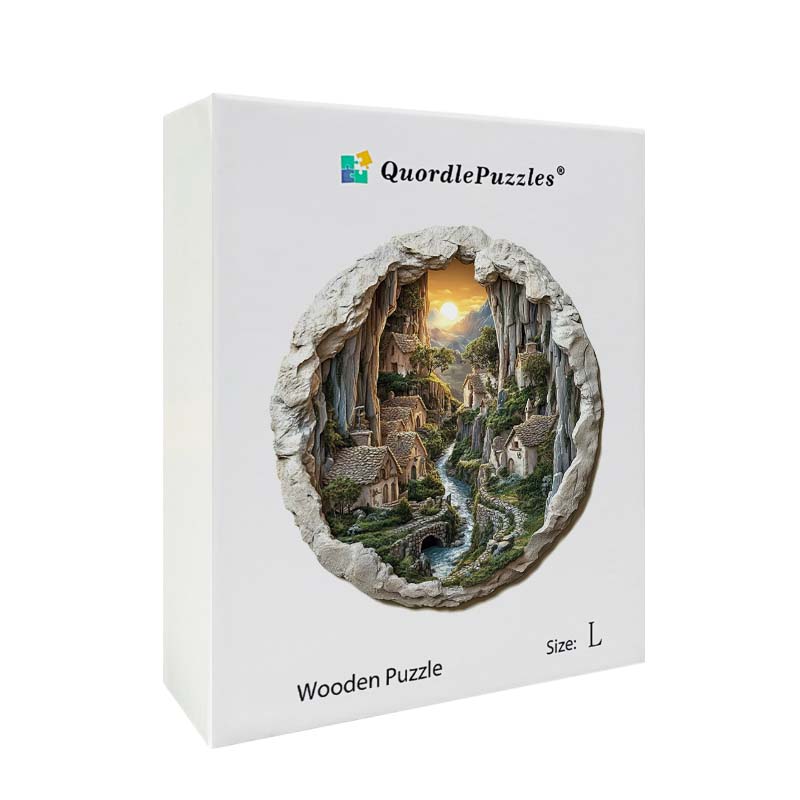 3D Drewniane Puzzle Górska Wioska