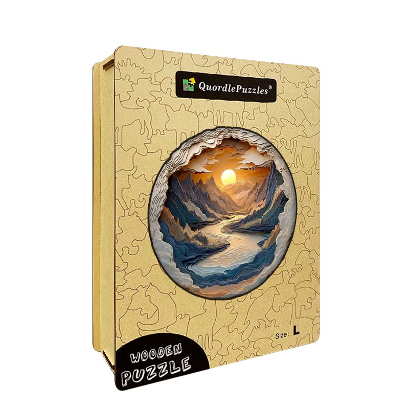3D Drewniane Puzzle Górska Rzeka
