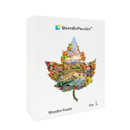 Drevené puzzle jesenné pobrežie