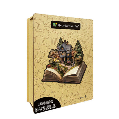3D viktóriánske sídlo drevené puzzle
