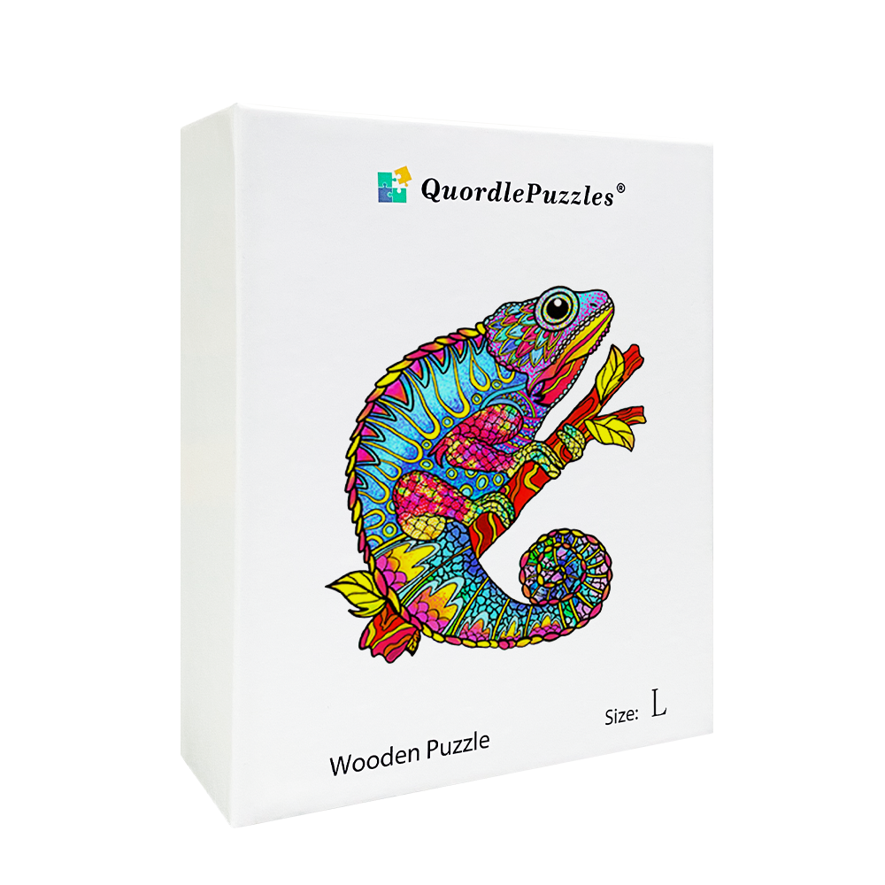 Farebné puzzle jašterica