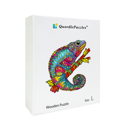Farebné puzzle jašterica
