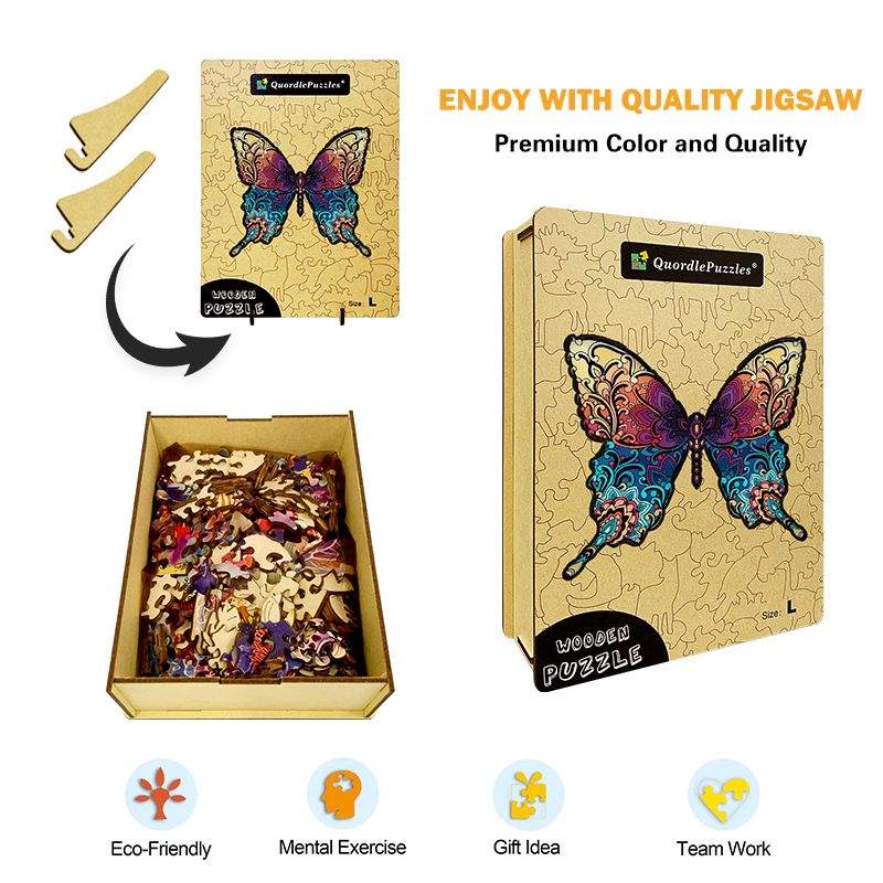 Farebné motýľové puzzle