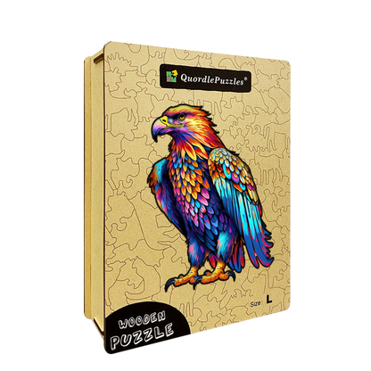 Farebná drevená skladačka eagle art