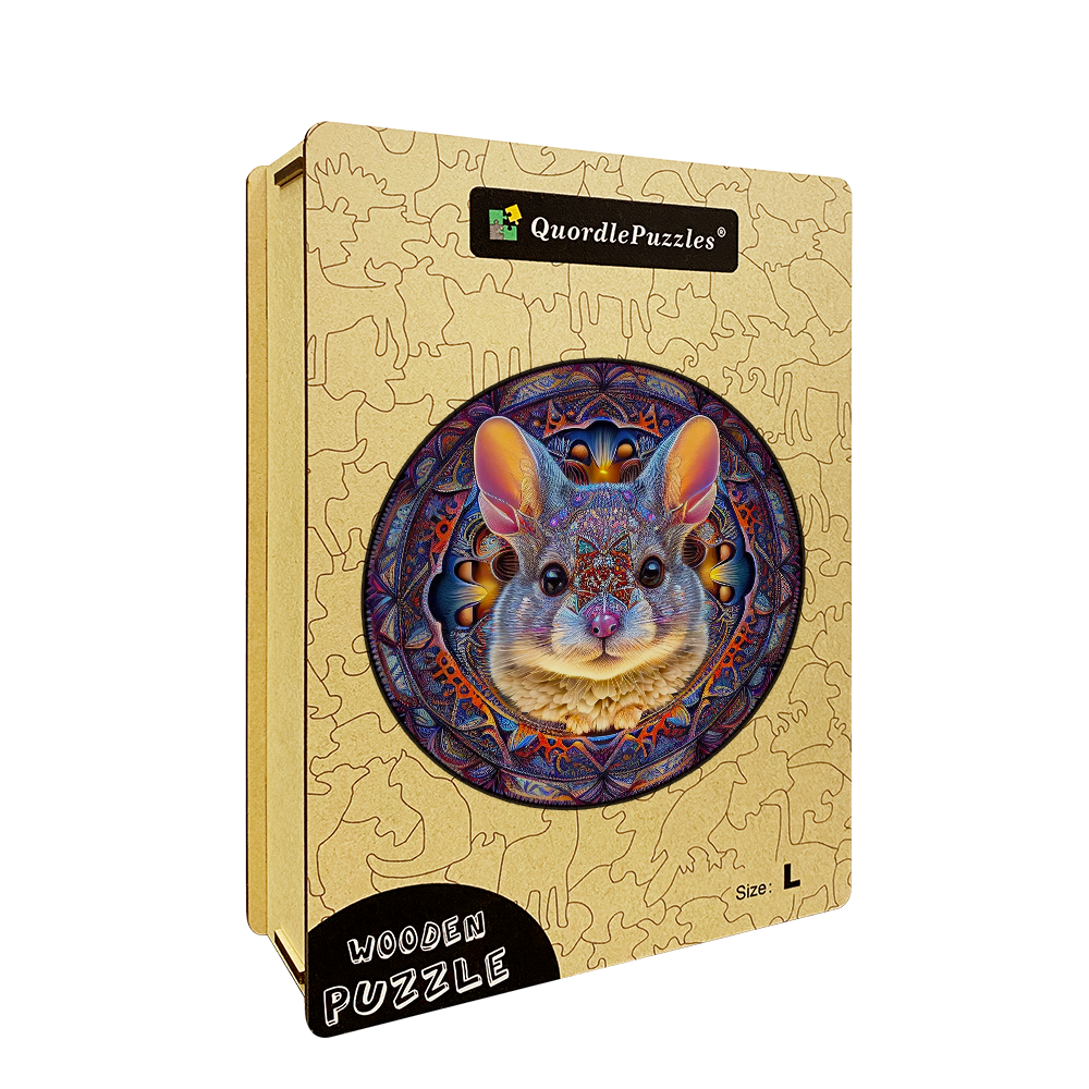 Drevená skladačka mandala hare