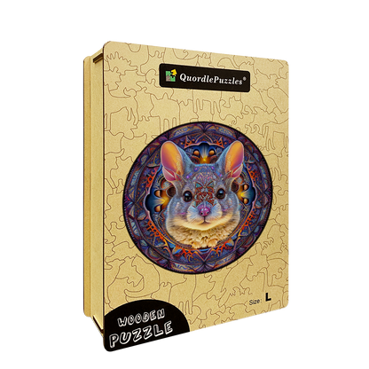 Drevená skladačka mandala hare