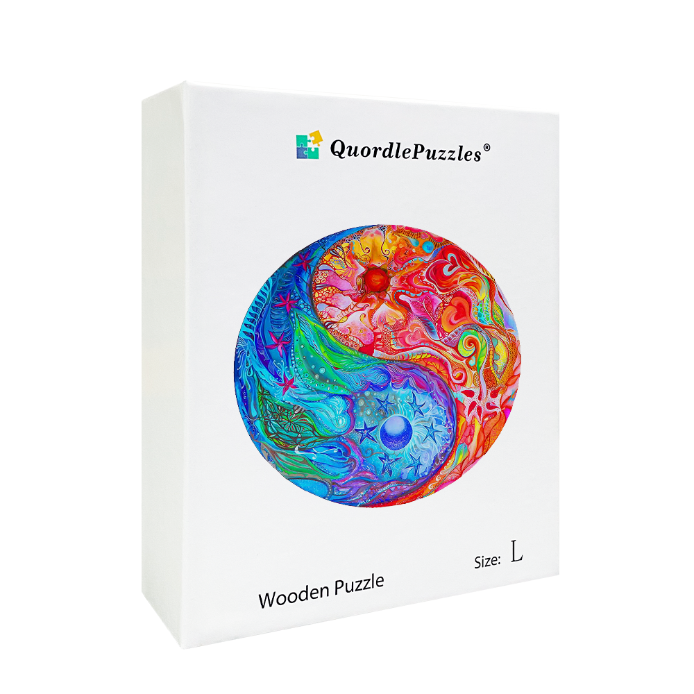 Puzzle mandala oheň a voda
