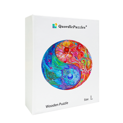 Puzzle mandala oheň a voda