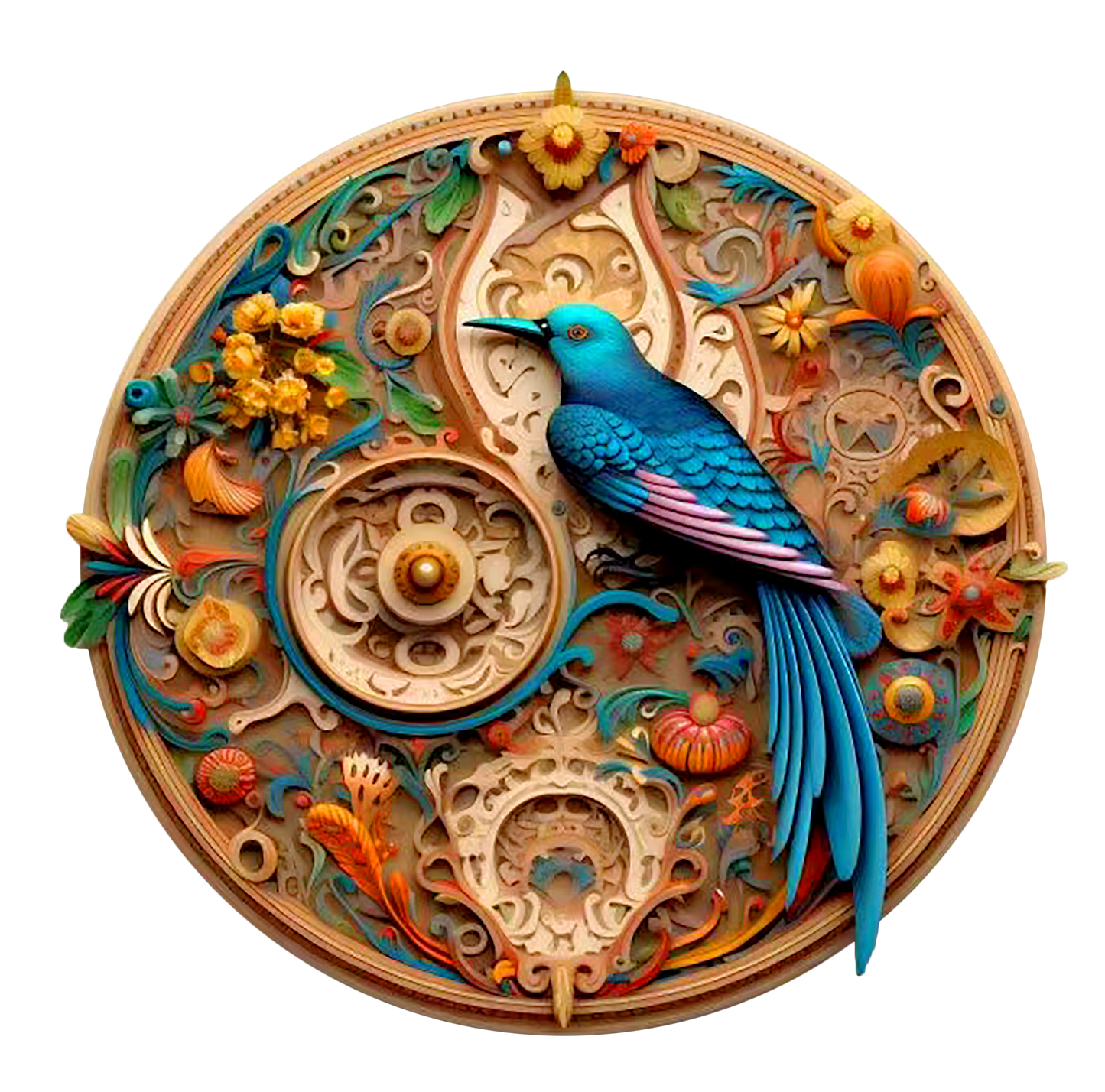 Drevená skladačka bird and bloom 3