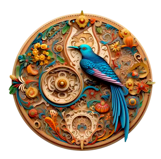 Drevená skladačka bird and bloom 3