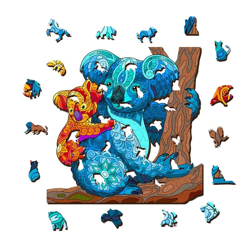 Puzzle matka a dieťa s koalou
