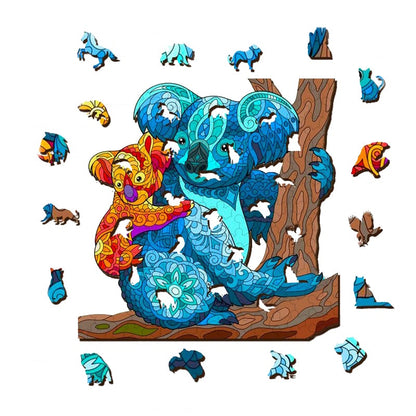Puzzle matka a dieťa s koalou