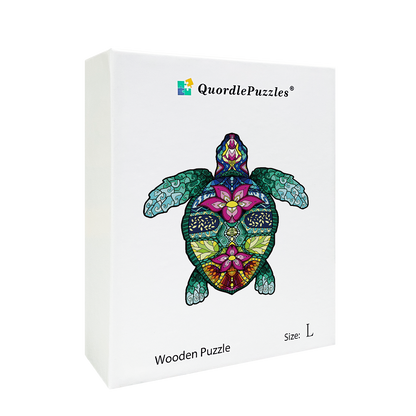 Drevené puzzle korytnačka šalvia