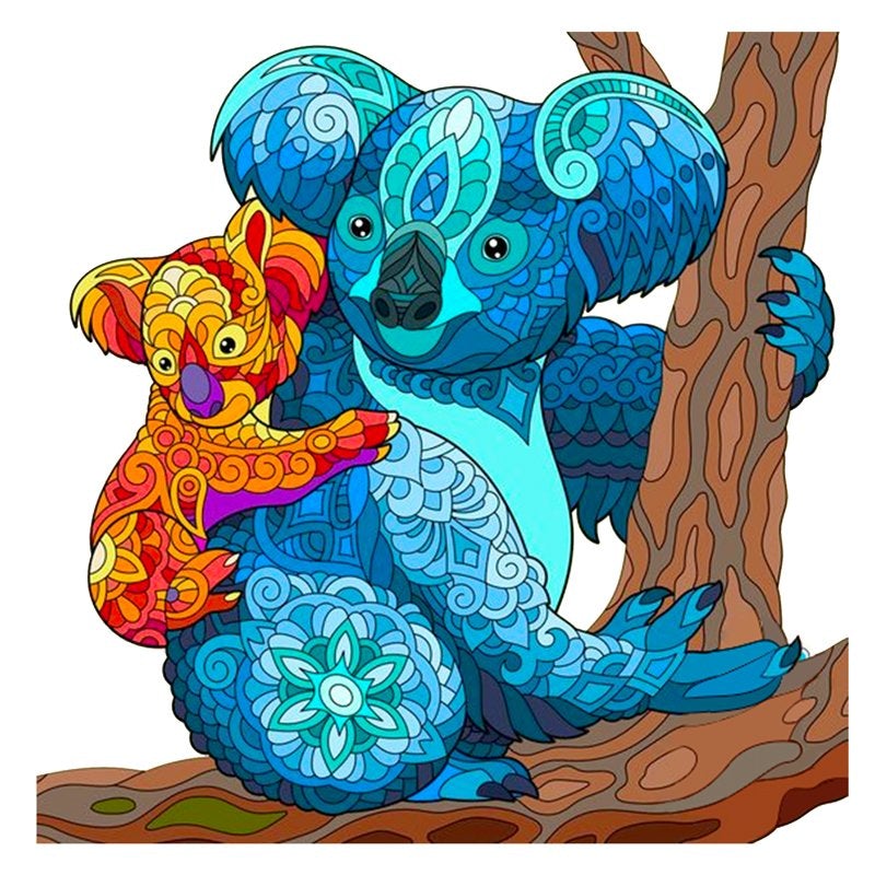 Puzzle matka a dieťa s koalou