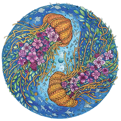 Dvojité puzzle medúzy