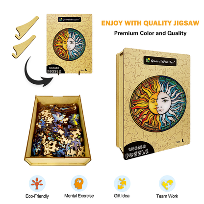Puzzle mesiac a slnko