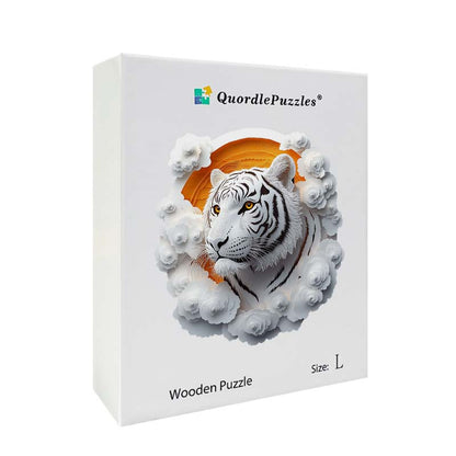 3D Drewniane Puzzle Wiewiórka na Wiośnie